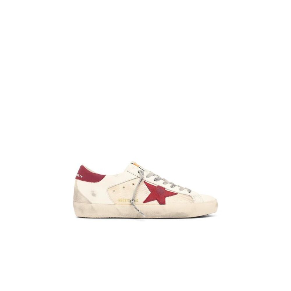 Golden Goose 'Super Star' Sneakers In Beige And White Leather Blend Men